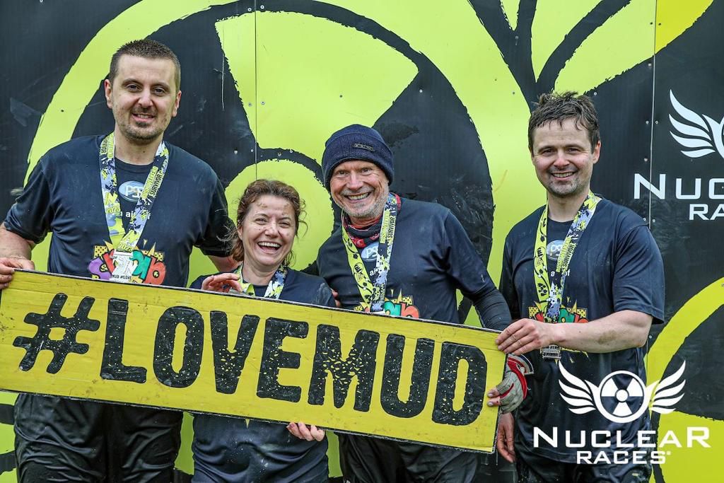Muddy obstacle course for charity